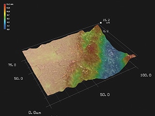 用3D图像确认结构,并进行高度彩色显示、3D形状测量