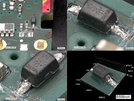 倾斜观察、3D形状测量(画面分割功能)