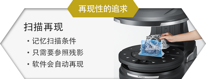 再现性的追求 扫描再现 记忆扫描条件 只需要参照残影 软件会自动再现